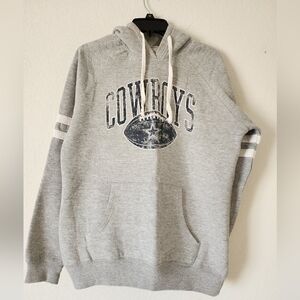 Women's Cowboys Her Style Gray Hoodie Sweatshirt Size Large